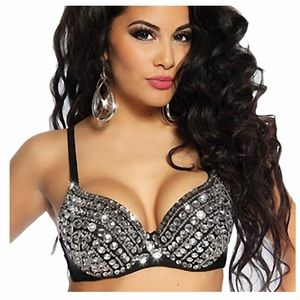DANCING SILVER STUDDED BRA
